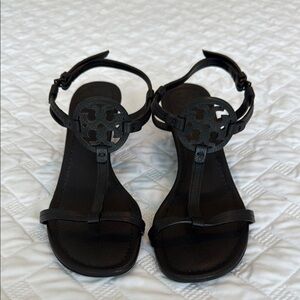Tory Burch Black T-Strap Sandals